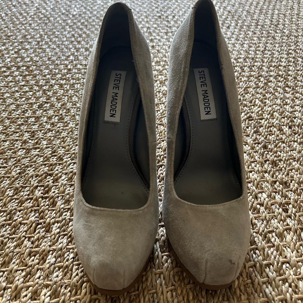 Steve Madden Women's Suede Gray Heels